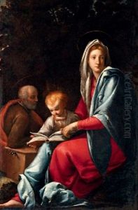 The Holy Family by Francesco (Cecco Bravo) Montelatici