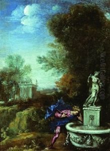 Narcisse Dans Un Encadrement En Trompe L'oeil