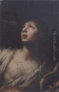 The Bust Of A Female by Francesco (Cecco Bravo) Montelatici