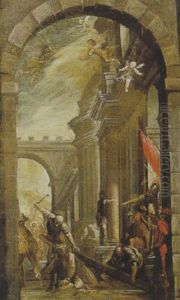 Cristo Al Calvario by Francesco (Cecco Bravo) Montelatici