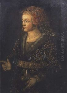 Portrait D'une Femme Au Voile Dore