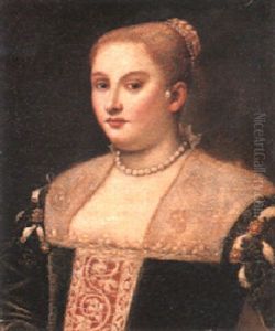 Portrait Of A Lady, Bust Length, Wearing Green Velvet Dress