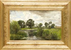 Landschaft Mit Weiher Landschaft Mit Weiher