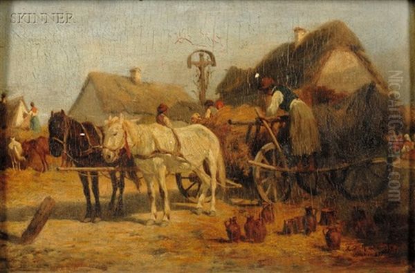 Unloading The Hay - view 1