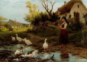 Die Ganseliesel Am Dorfbach by Antonis Matteo Montemezzo