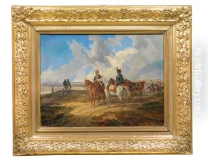 Napoleon I. At Observation Post With His Staff by Dietrich Monten