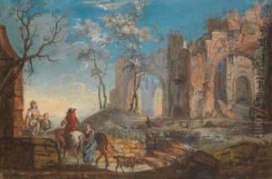 Allee Dans Un Paysage by Charles Theodore Bichet