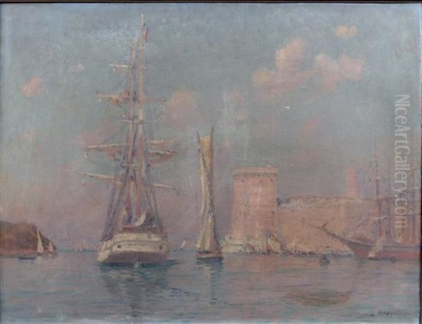 Marseille, Goelette Rentrant Au Port - view 1