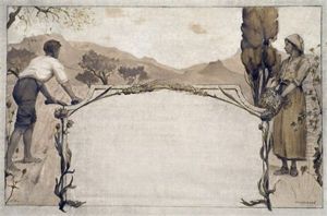 Workers In A Field by Frederic Montenard