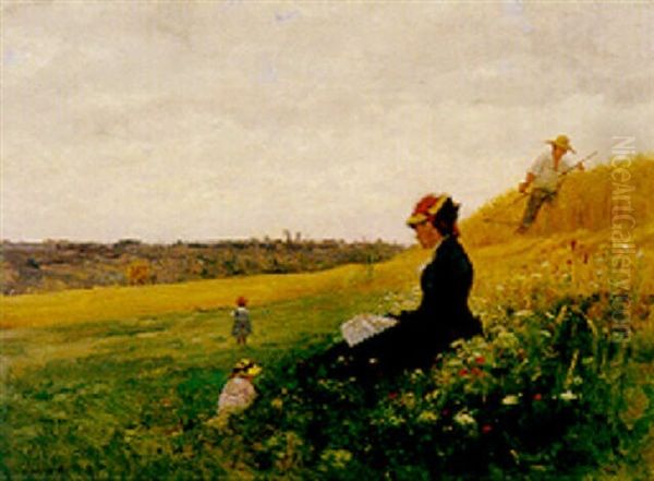 Children At Play During The Harvest - view 1