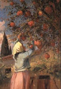 Jeune Fille Cueillant Grenades