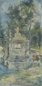 Los Jardines De Tempul En Jerez De La Frontera by Jose Montenegro Cappell
