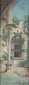 Detalle De La Casa Pilatos De Sevilla by Jose Montenegro Cappell
