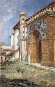 Portada De La Iglesia Del Convento De Santa Paula by Jose Montenegro Cappell