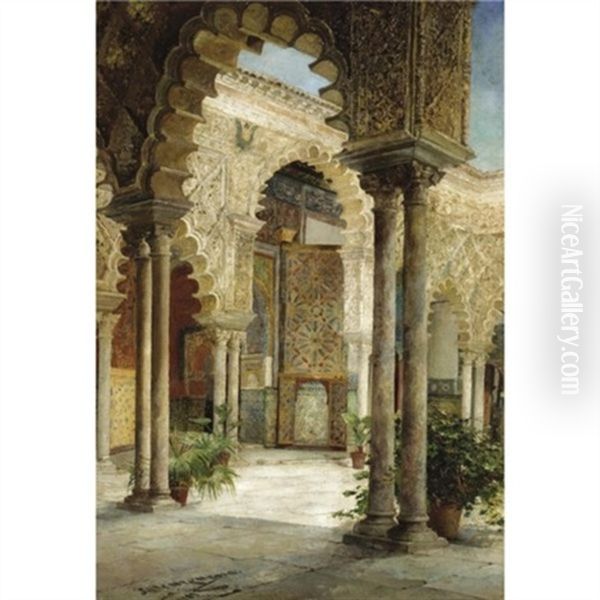 A Sunlit Courtyard, Seville - view 1