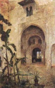 Le Patio Du Palais Mauresque by Jose Montenegro Cappell