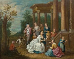 An Elegant Gathering In A Park