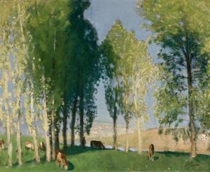 Sous-bois Ensoleille by Pierre Eugene Montezin