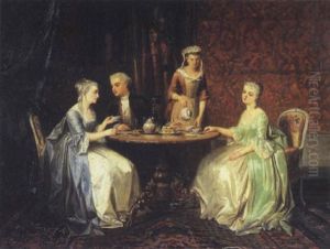 Une Collation Au Xviiieme Siecle by Adolphe Francois Montfallet