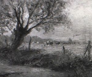 Weidende Kuhe by Francois Richard De Montholon
