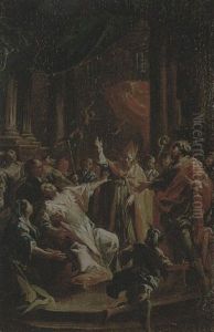 Saint Geminianus Exorcising Devils From The Daughter Of The Emperor Of Constantinople
