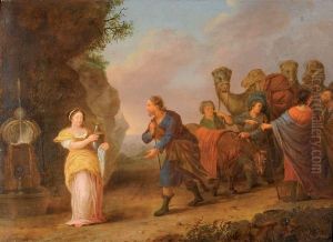 Eliezer Et Rebecca Au Puits De Nabor by P. Bicker