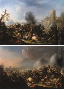 Scontro Di Cavalleria Tra Turchi E Cristiani