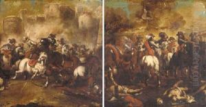 A Cavalry Engagement by Francesco Monti