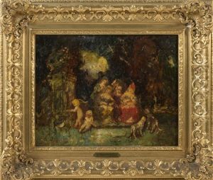 Classical Figures In A Garden