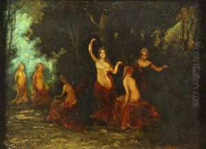 Les Nymphs by Angelo Monticelli