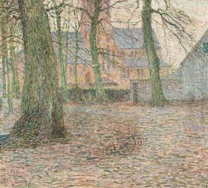 The Village Church Of Bachte-maria-leerne (1900) by Jenny Montigny