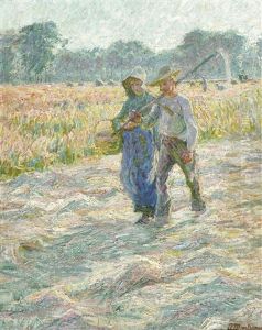 Farmer And His Wife Returning From The Pasture by Jenny Montigny