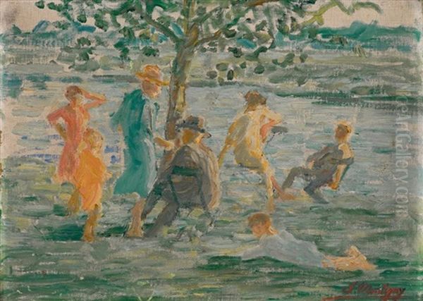 Personnages Au Bord D'une Riviere - view 1