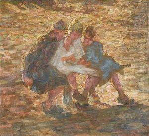 Enfant Dans La Cour by Jenny Montigny