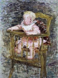 Kindje In Een Kinderstoel by Jenny Montigny