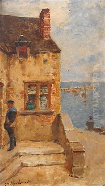 Strandpartie Mit Einem Haus Und Matrosen - view 1
