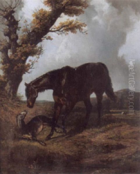 Landschaft Mit Stute Und Fohlen - view 1