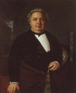 Portrait D'homme, Un Chale Autour De La Taille, Devant Une Facade De Palais Portrait D'homme, Un Chale Autour De La Taille, Devant Une Facade De Palais