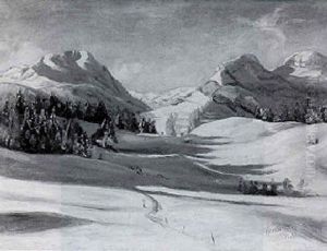 Winterliche Gebirgslandschaft by Friedrich Wilhelm Mook