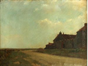 A View Of Cley, Norfolk (+ Fen Lane, Bergholt; 2 Works) by Henry George Moon
