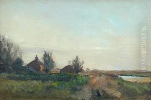 Cottages At Sunset; And Country Lane (2 Works) Cottages At Sunset; And Country Lane (2 Works)