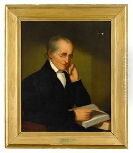 Portrait Of Moses K. Davis Of Easton, Pa  (+ Portrait Of Mary Miller Davis Of Easton, Pa; Pair)