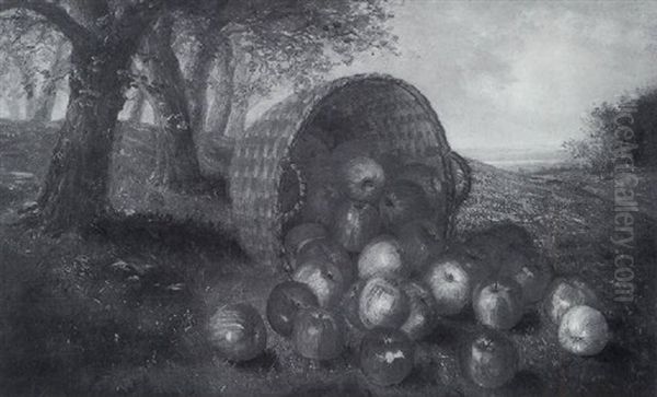Basket Of Apples Spilled - view 1