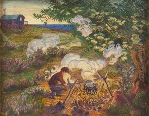 Gypsy Encampment by Robert James Enraght Moony