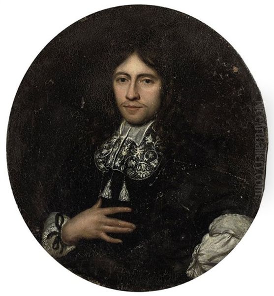 Portrait Of A Gentleman In A Black Doublet And Lace Collar - view 1