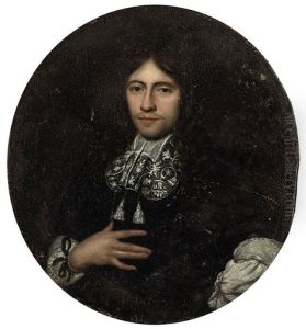 Portrait Of A Gentleman In A Black Doublet And Lace Collar by Carel de Moor