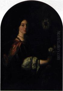 Portrait De Jeune Femme En Clytie by Carel de Moor