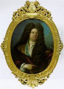Portrait Of A Gentleman In A Gold-brocaded Coat, A White Shirt And A Crimson Mantle Portrait Of A Gentleman In A Gold-brocaded Coat, A White Shirt And A Crimson Mantle