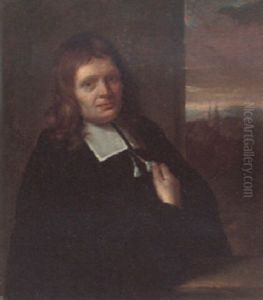 Portrait Of A Gentleman, Half Length, Wearing A Black Costume, By A Window