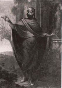 An Arab, Standing Small Full Length By A Ruin [&] A Greek Orthodox Priest, Standing Small Full Length... by Carel de Moor